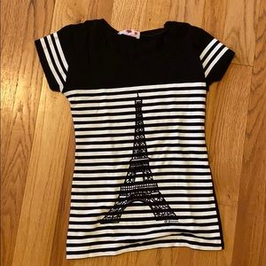 Eiffel tower striped t-shirt